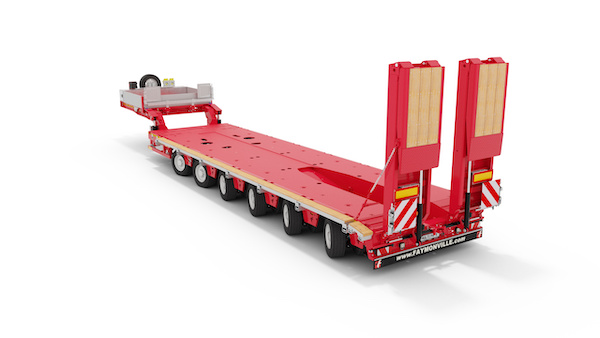 The 6 axle MultiMAX PA X low loader extendable with ramps pendle axles and excavator trough 2