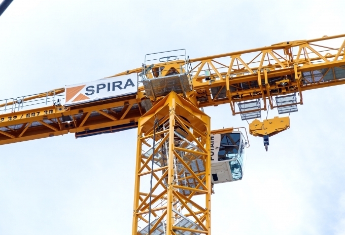 Spira erects 25 t capacity Potain MDT 569 tower crane in just two days for KIT lab construction project3