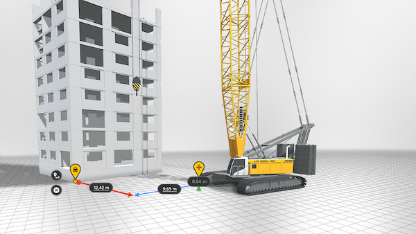 liebherr crane planner distance tool