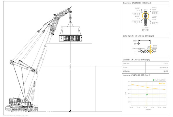 liebherr crane planner report