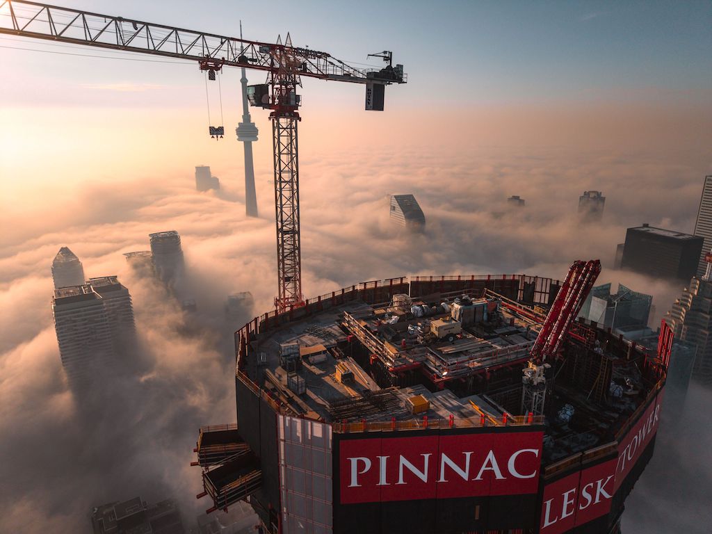 support image 1 Terex CTT 472 flat top drives construction of Canadas tallest residential skyscraper