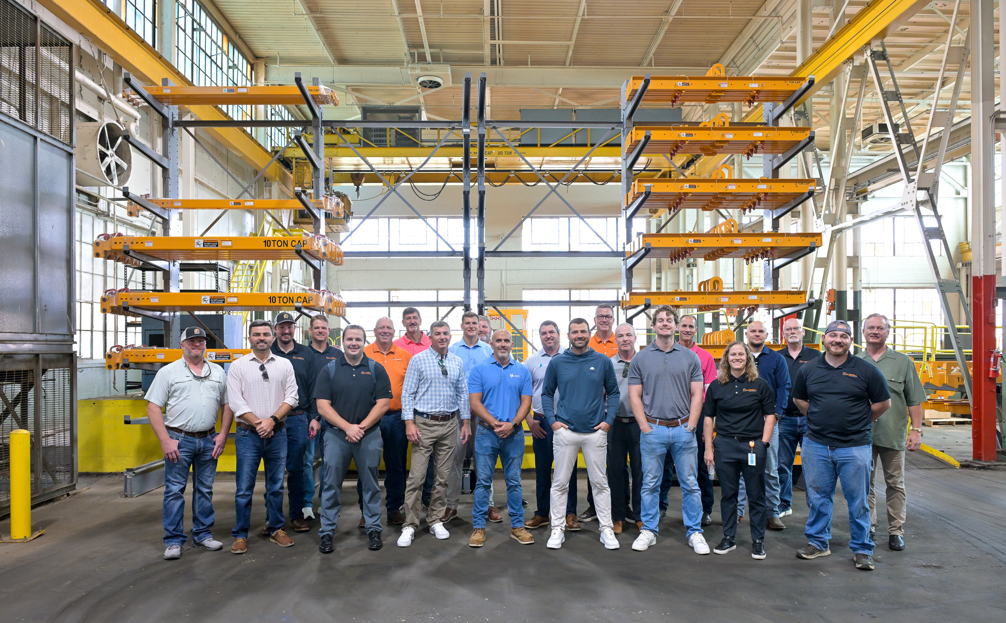 Caldwell employees and manufacturing representatives during product training at the company’s Beloit facility